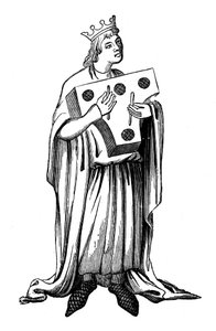 Ein Spieler auf dem Psalterium, 14. Jahrhundert, 1870 von Unbekannt