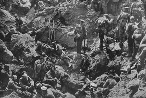 Ein bemerkenswertes Kriegsfoto, von den Briten vermint und erobert