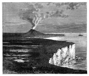 Ein Schildvulkan auf der Insel Réunion, Indischer Ozean