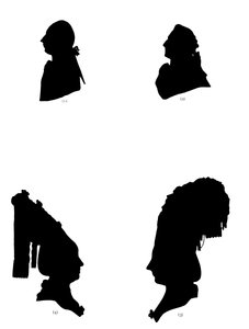 Eine Studie von vier Silhouetten, 1782 1912 von Unbekannt