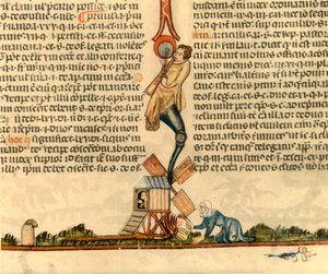 Eine Frau zündet eine Windmühle an, um 1340, 1947 von Unbekannt