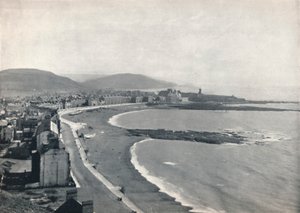 Aberystwith - Blick auf die Bucht, zeigt das Schloss und das Universitätskolleg, 1895 von Unbekannt