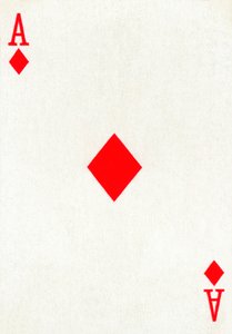 Karo-Ass aus einem Kartenspiel von Goodall & Son Ltd., ca. 1940