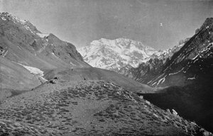Aconcagua, nahe der Straße von Santiago nach Mendoza, 1911