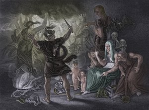 Akt IV Szene i aus Macbeth, 19. Jahrhundert von Unbekannt