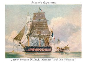 Gefechtsaktion zwischen H.M.S. Leander und Le Genereux, 1936 von Unbekannt