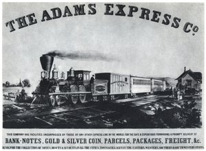 Werbung der Adams Express Company, ca. 1860er 1954 von Unbekannt