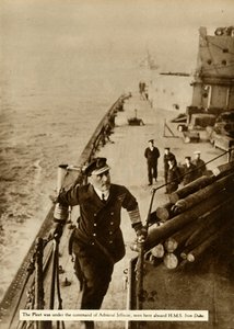 Admiral Jellicoe an Bord der HMS Iron Duke, 1914, 1935