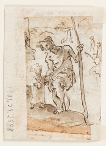 Anbetung der Heiligen Drei Könige, St. Christophorus und Christuskind von Unbekannt