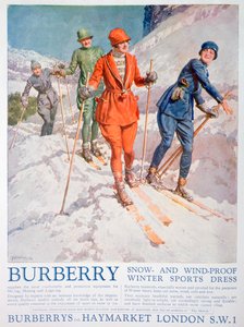 Werbung für Burberry Wintersportkleidung von Unbekannt