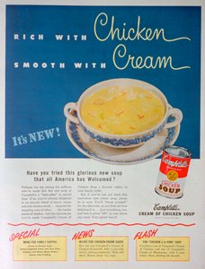 Werbung für Campbells Kondensierte Hühnercremesuppe, 1949