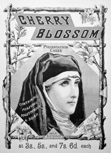 Werbung für Cherry Blossom Toilettenartikel, 1893 von Unbekannt