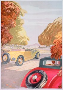 Werbung für Dunlop-Reifen, 1934