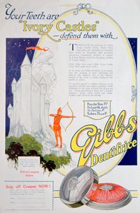 Werbung für Gibbs Solid Dentifrice, 1922 von Unbekannt