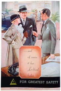 Werbung für Lockheed-Autobremsen von Automotive Products aus Leamington Spa, 1937