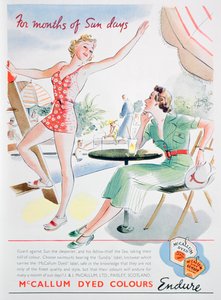 Werbung für McCallum gefärbte Farben, 1937