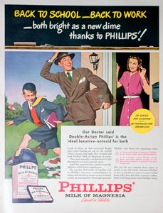 Werbung für Phillips Milch von Magnesia, 1946