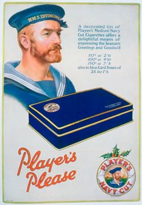 Werbung für Players Navy Cut Zigaretten, 1928