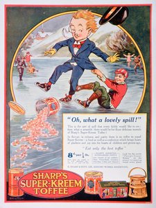 Werbung für Sharps Super-Kreem Toffee, 1923