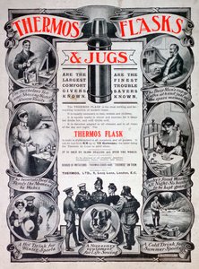 Werbung für Thermosflaschen und -krüge, 1910 von Unbekannt