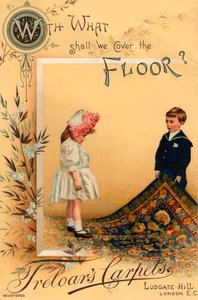 Werbung für Treloars Teppiche, Ludgate Hill, London von Unbekannt