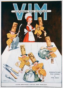 Werbung für Vim Reiniger und Politur, 1919 von Unbekannt