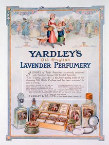 Werbung für Yardleys Old English Lavender Parfümerie, 1923