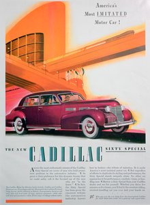 Werbung für das Cadillac Sixty Special Auto, 1940 von Unbekannt