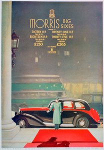 Werbung für den Morris Big Six Motorwagen, 1936