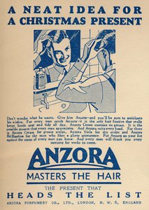Werbung für Anzora Haarfixativ, 1936
