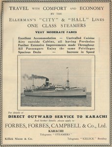 Werbung für Ellermans Dampfer, 1936 von Unbekannt