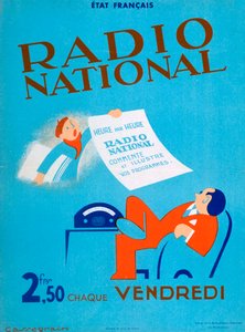 Werbung für French Radio National, 20. Jahrhundert von Unbekannt