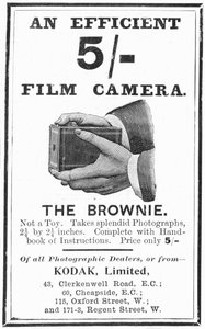 Werbung für Kodak Brownie Boxkameras