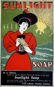 Werbung für Sunlight Haushaltsseife, ca. 1890