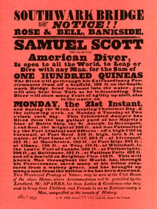 Werbung für Stuntshows von Samuel Scott, 1840, 1948 von Unbekannt