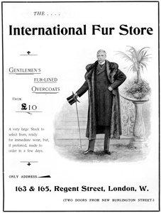 Werbung für den International Fur Store, 1901 von Unbekannt