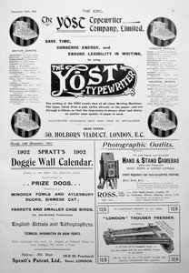 Werbeseite aus dem King-Magazin, 14. Dezember 1901