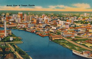 Luftaufnahme von Tampa, Florida, ca. 1940er Jahre von Unbekannt