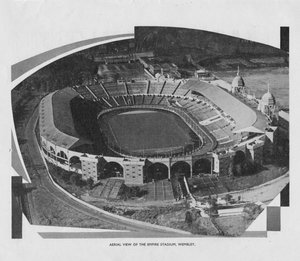 Luftaufnahme des Empire-Stadions, Wembley, 1937 von Unbekannt