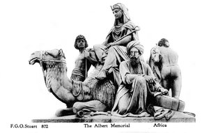 Afrika, das Albert Memorial, London, 20. Jahrhundert von Unbekannt