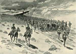 Nach Paardeberg: Buren-Gefangene auf dem Marsch, 1901 von Unbekannt