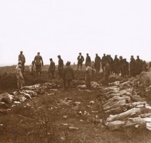 Nach dem Angriff, Dompierre, Nordfrankreich, um 1914-1918