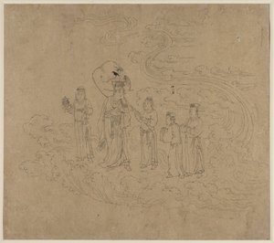 Album mit daoistischen und buddhistischen Themen: Prozession daoistischer Gottheiten: Blatt 10, 1200er von Unbekannt