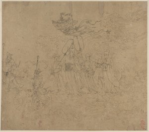 Album mit daoistischen und buddhistischen Themen: Prozession daoistischer Gottheiten: Blatt 6, 1200er Jahre