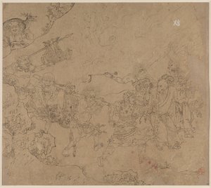 Album mit daoistischen und buddhistischen Themen: Suche den Berg: Blatt 45, 1200er