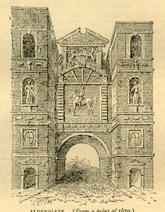 Aldersgate, 1670, ca. 1872