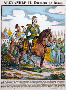 Alexander II., Zar von Russland, bei der Truppeninspektion, ca. 1855