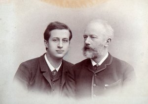 Alexander Siloti, russischer Pianist und Dirigent, und Peter Tschaikowsky, russischer Komponist von Unbekannt