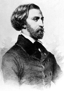 Alfred de Musset (1810-1857) französischer Dichter und Schriftsteller, ca. 1854 von Unbekannt