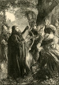 Alfred der Große, verkleidet als Harper, spielt vor Guthrum, 878, 1890